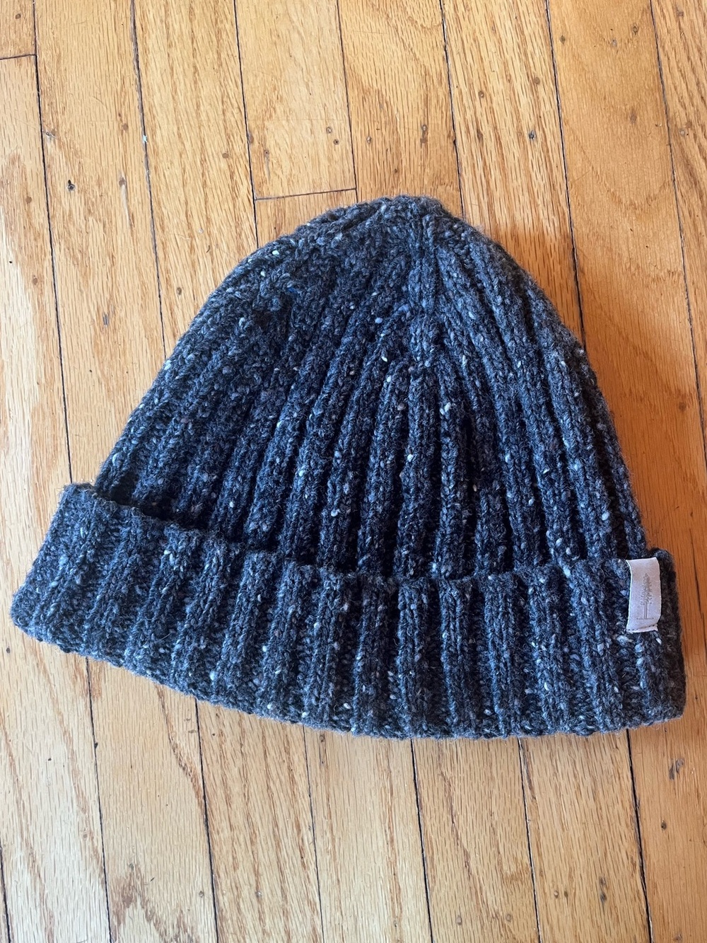 Ecologyst’s The Fisherman Merino Beanie - Speckled Charcoal, made in New York